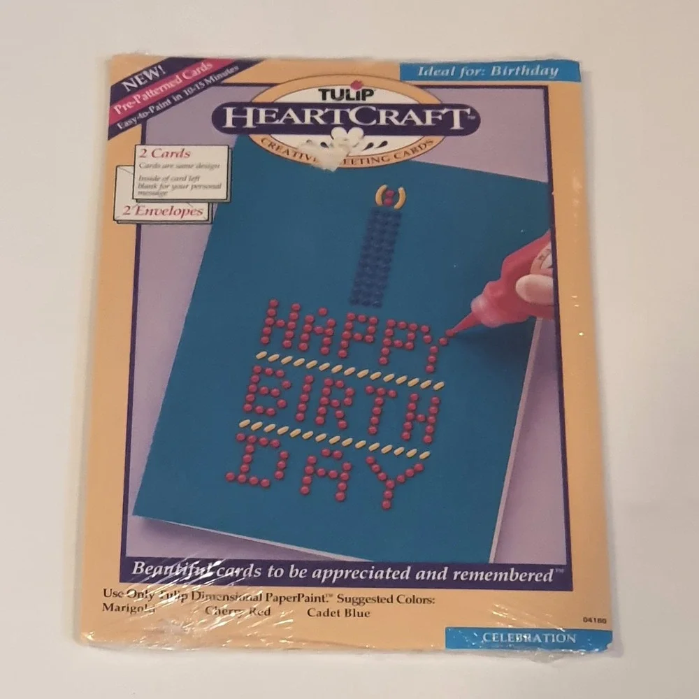 Vintage Tulip‎ HeartCraft Birthday Card Kit Pre-Printed Message Insert Packs